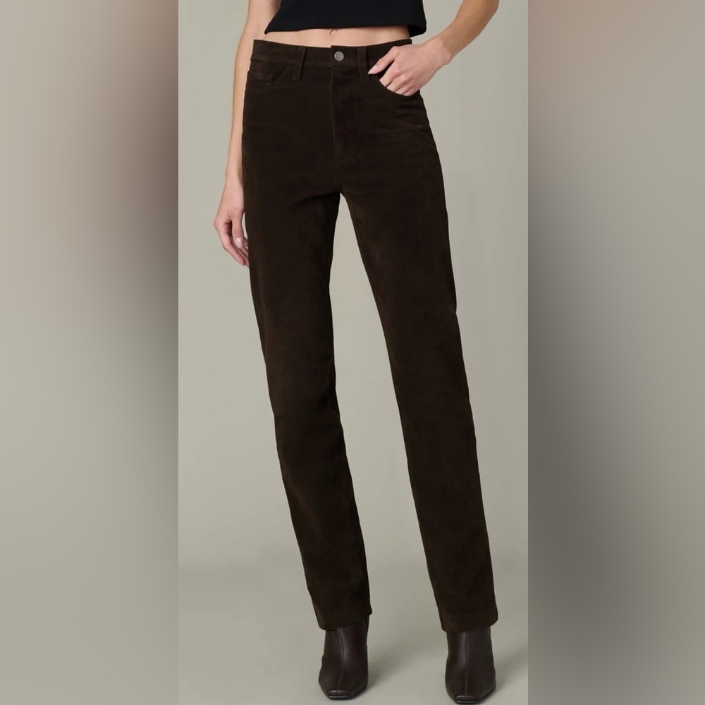 Joe's  The margot 32 vegan suede slim Women's Dark Brown Straight Leg Jeans